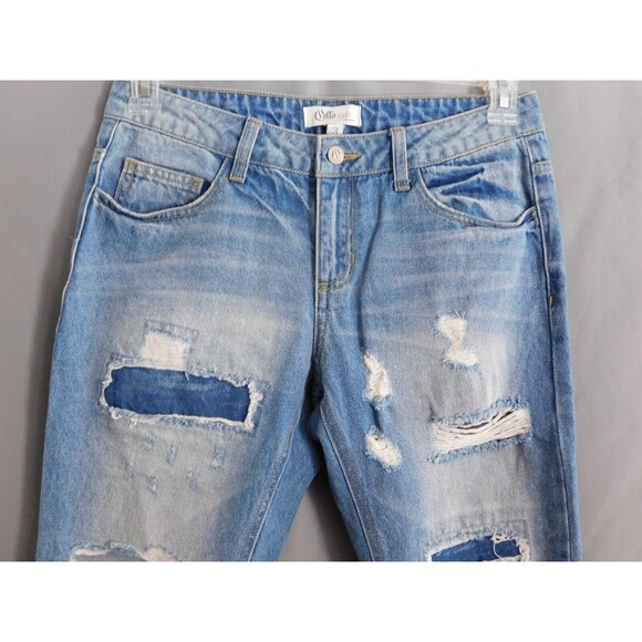 Cello Jeans Women's Distressed Blue Denim Juniors Jeans Size 3 - Picture 3 of 12